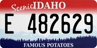 ID license plate E482629