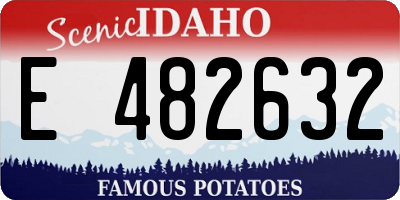 ID license plate E482632