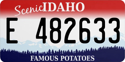 ID license plate E482633