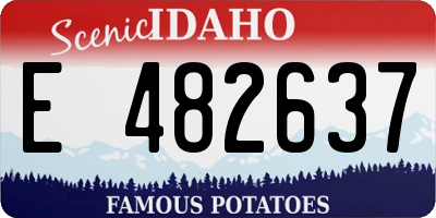 ID license plate E482637