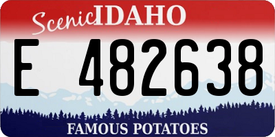 ID license plate E482638