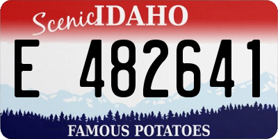 ID license plate E482641