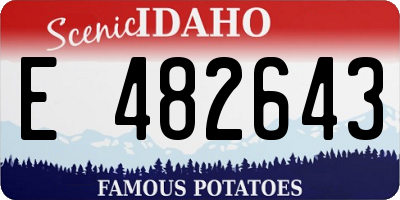 ID license plate E482643