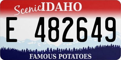 ID license plate E482649