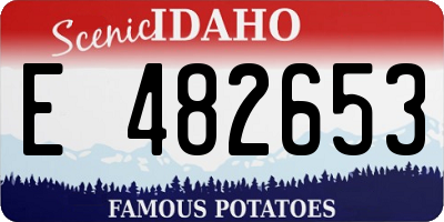 ID license plate E482653