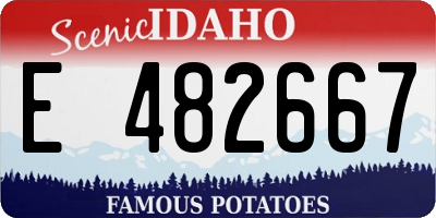 ID license plate E482667