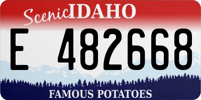ID license plate E482668