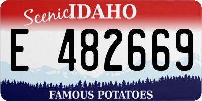 ID license plate E482669