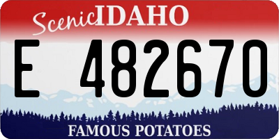 ID license plate E482670