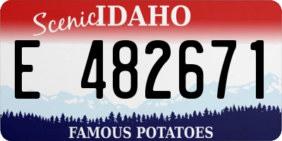 ID license plate E482671