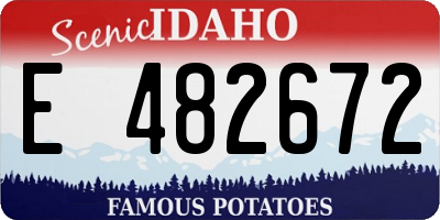 ID license plate E482672