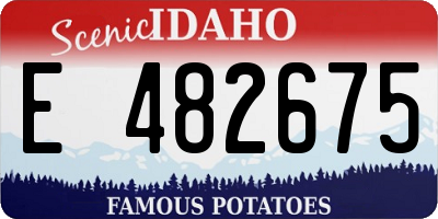 ID license plate E482675