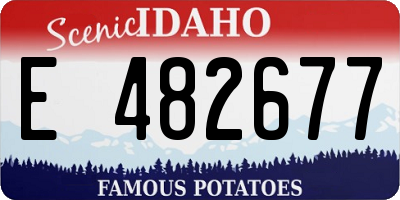 ID license plate E482677