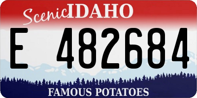 ID license plate E482684