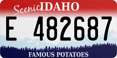 ID license plate E482687