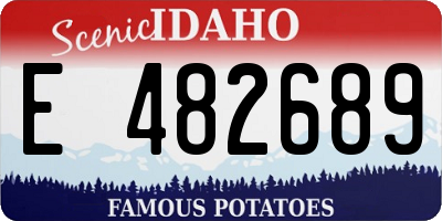ID license plate E482689