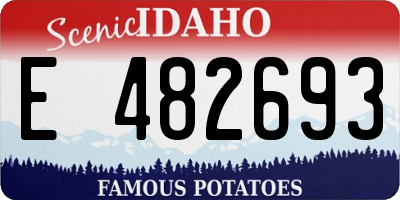 ID license plate E482693