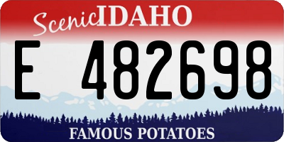 ID license plate E482698