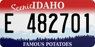 ID license plate E482701