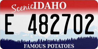 ID license plate E482702
