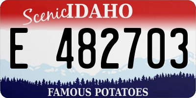 ID license plate E482703