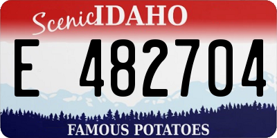ID license plate E482704