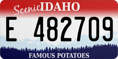 ID license plate E482709