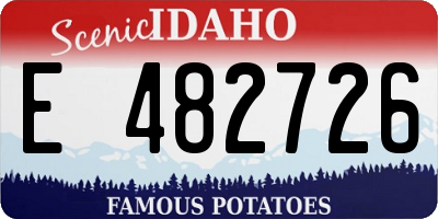 ID license plate E482726