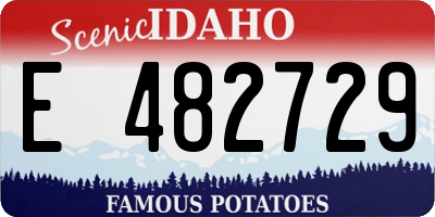 ID license plate E482729