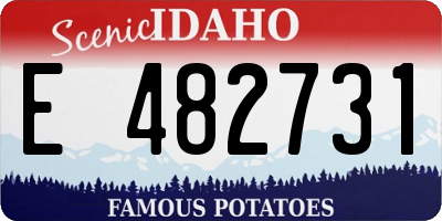 ID license plate E482731