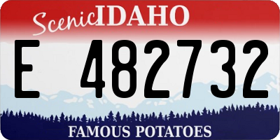 ID license plate E482732