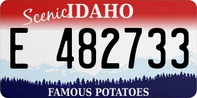 ID license plate E482733
