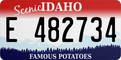 ID license plate E482734