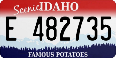 ID license plate E482735