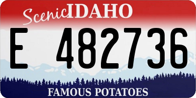 ID license plate E482736