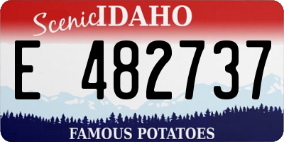 ID license plate E482737