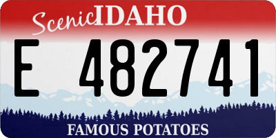 ID license plate E482741