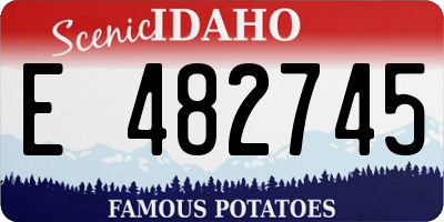 ID license plate E482745