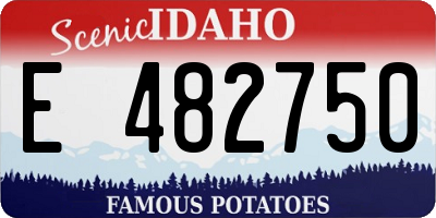 ID license plate E482750