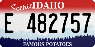ID license plate E482757