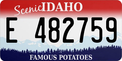 ID license plate E482759
