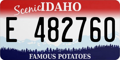 ID license plate E482760