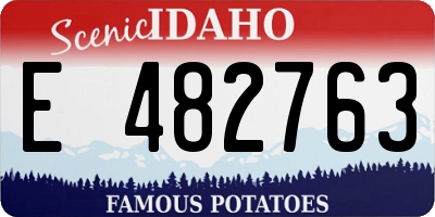 ID license plate E482763