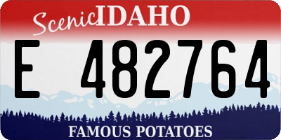 ID license plate E482764
