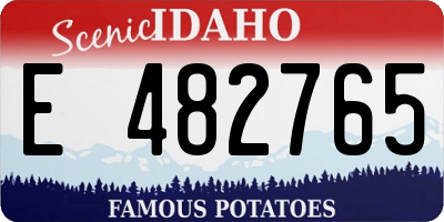 ID license plate E482765
