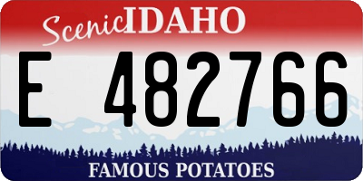 ID license plate E482766