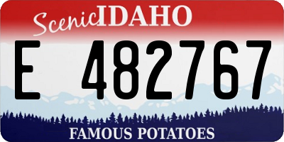 ID license plate E482767