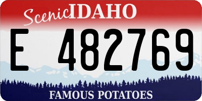 ID license plate E482769
