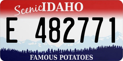 ID license plate E482771
