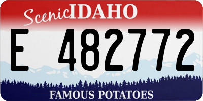 ID license plate E482772